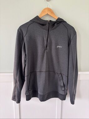 ASICS Charcoal Half-Zip Hoodie